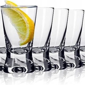 Galvog® Shot Glasses 25ml | Set of 6 Shot Glasses Durable Heavy Base Shot Glass for Parties – Reusable Clear Vodka Glasses for Spirits Alcohol Tequila