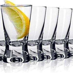 Galvog® Shot Glasses 25ml | Set of 6 Shot Glasses Durable Heavy Base Shot Glass for Parties – Reusable Clear Vodka Glasses for Spirits Alcohol Tequila